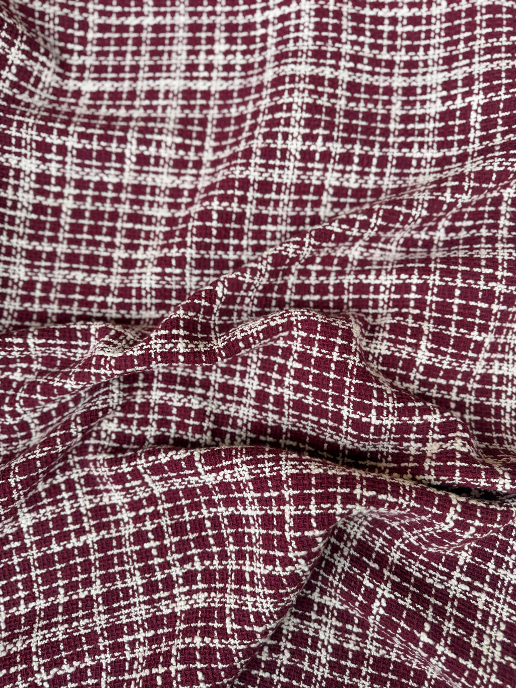 Tessuto Tweed Tipologia Chanel Bordeaux