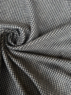 Tessuto Lana pied de poul grigio nero