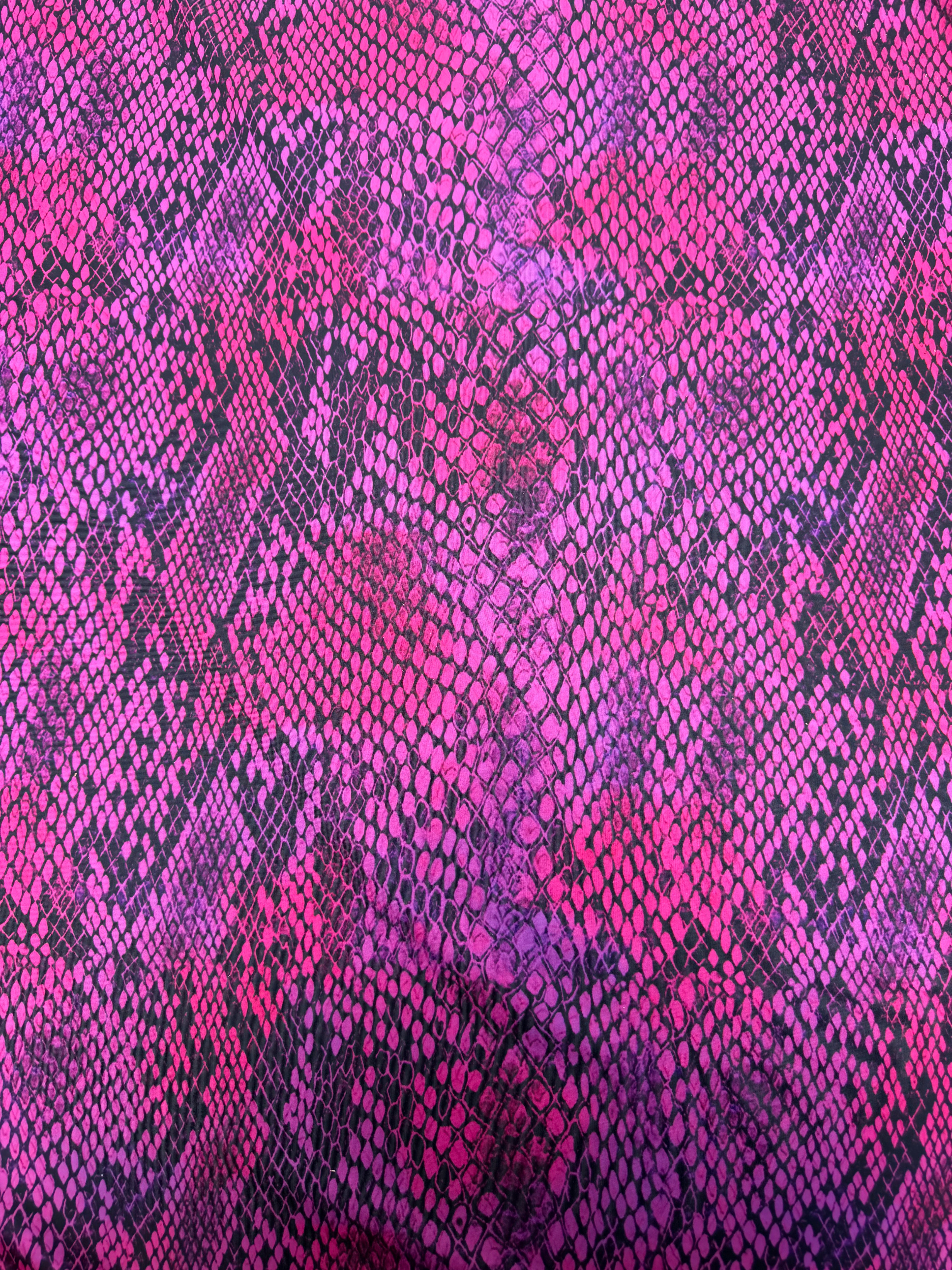 Lycra Animalier Pitonato Fucsia