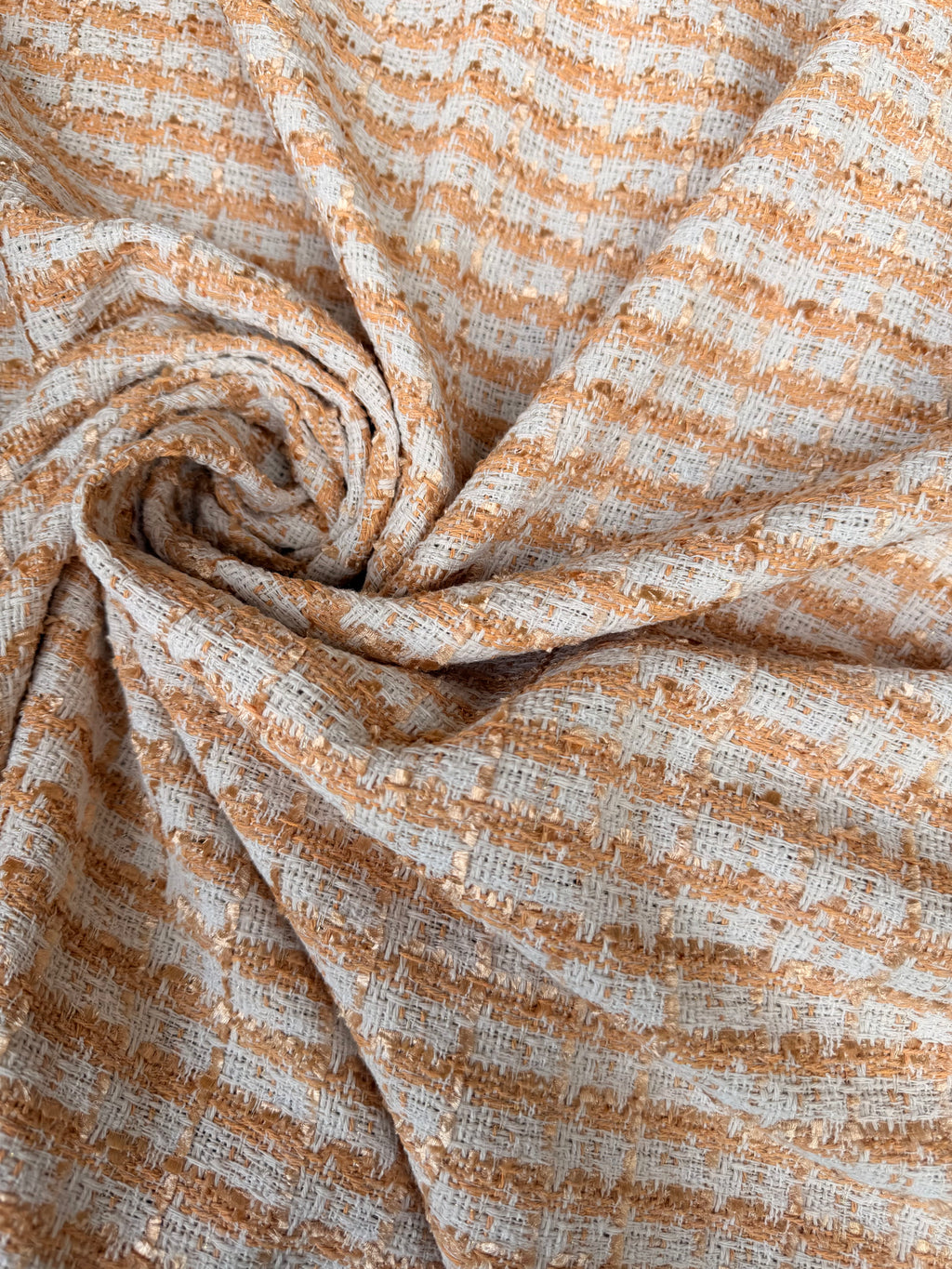 Tessuto Tweed Tipologia Chanel Elite Arancio
