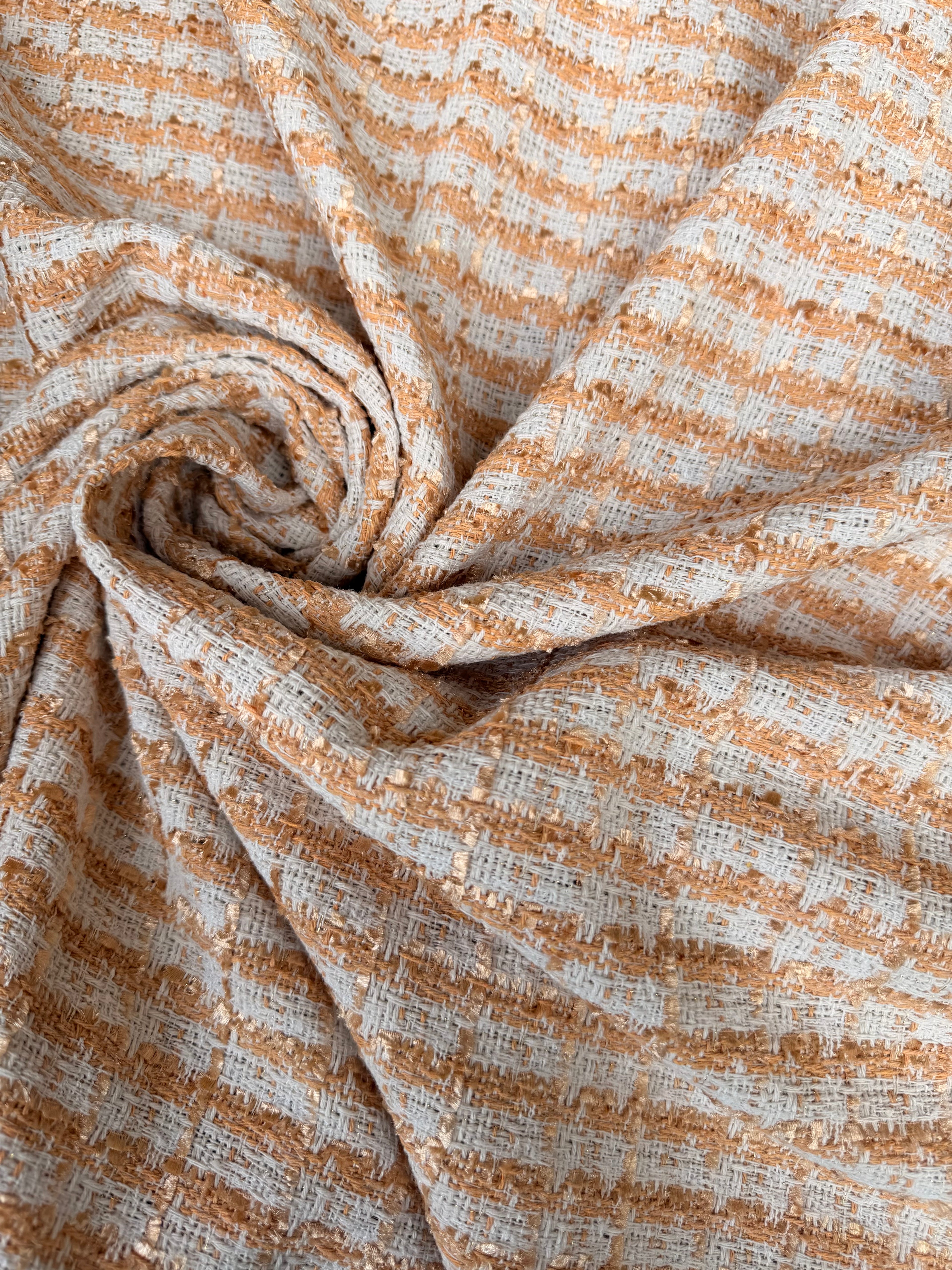 Tessuto Tweed Tipologia Chanel Elite Arancio