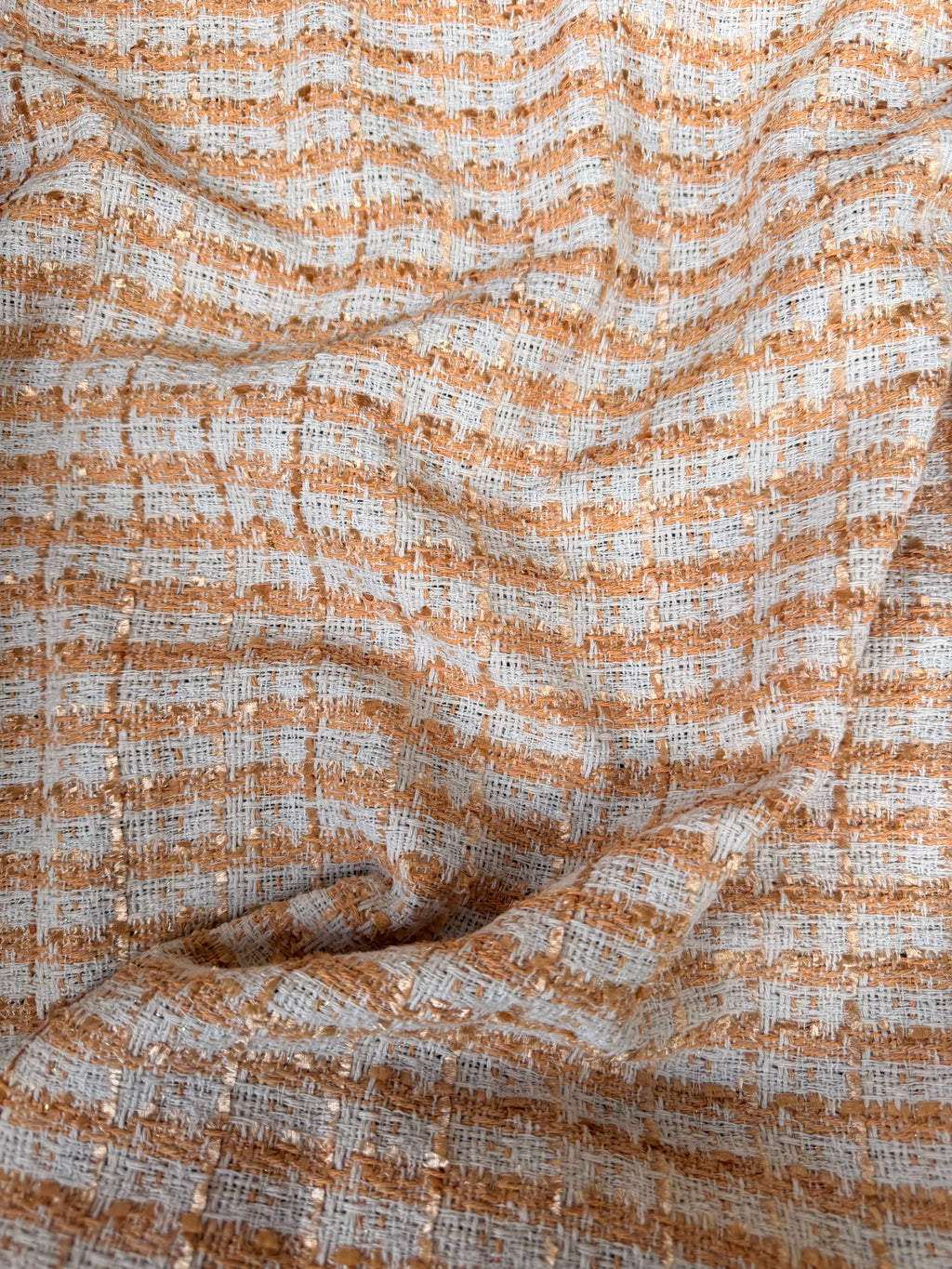 Tessuto Tweed Tipologia Chanel Elite Arancio
