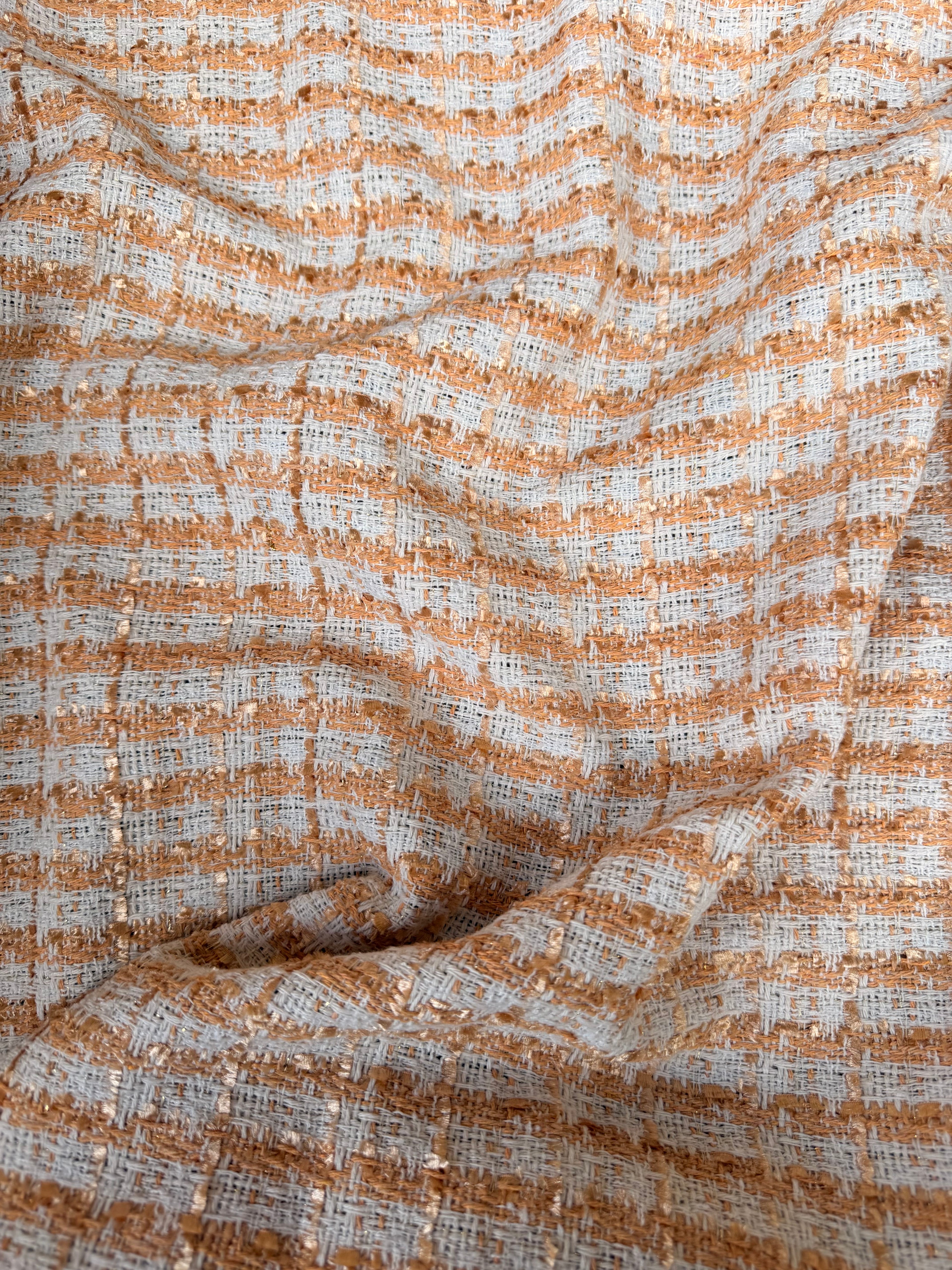 Tessuto Tweed Tipologia Chanel Elite Arancio