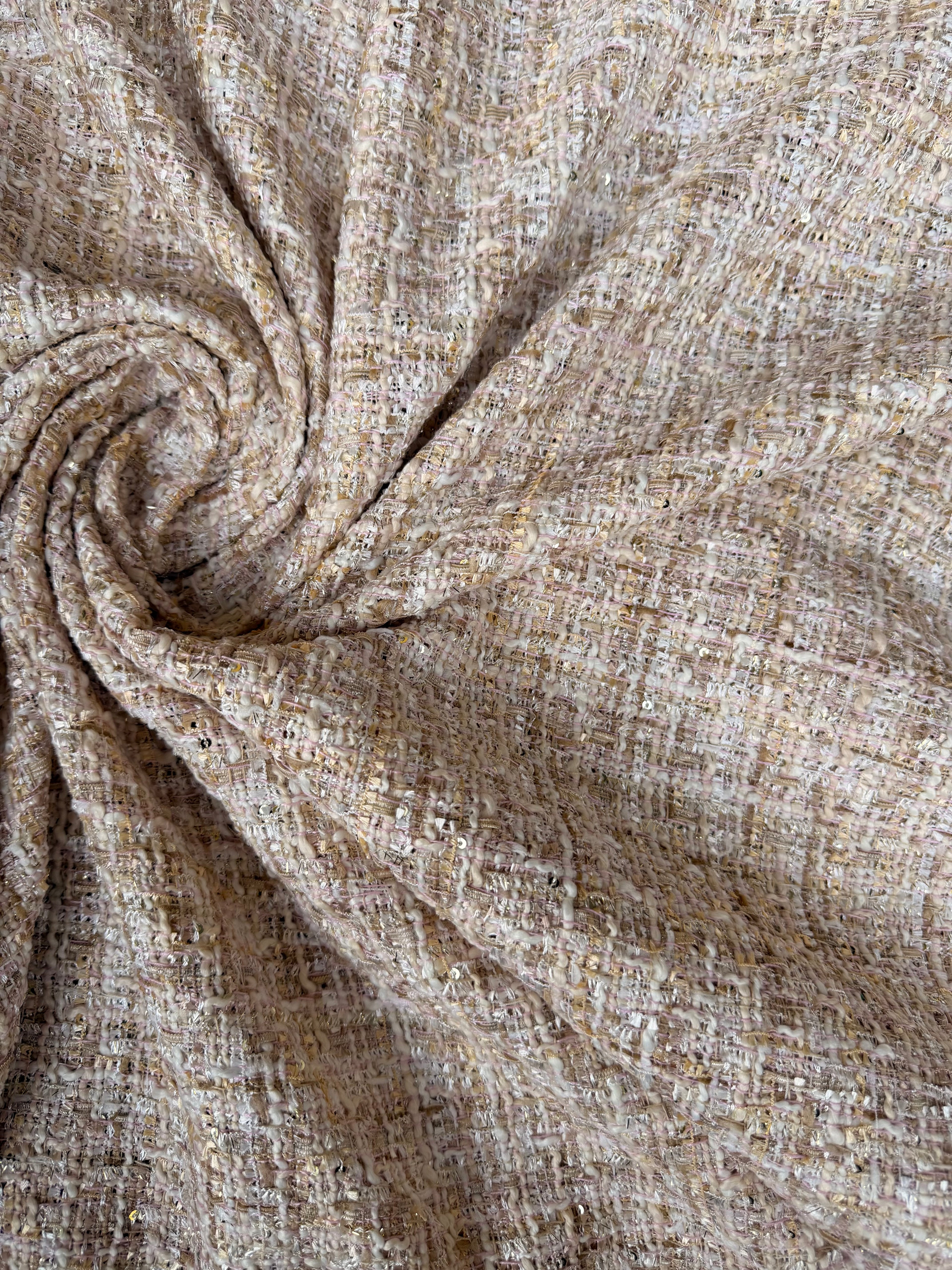 Tessuto Tweed Tipologia Chanel Elite Beige
