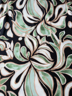 Tessuto Satin Floreale Abstract