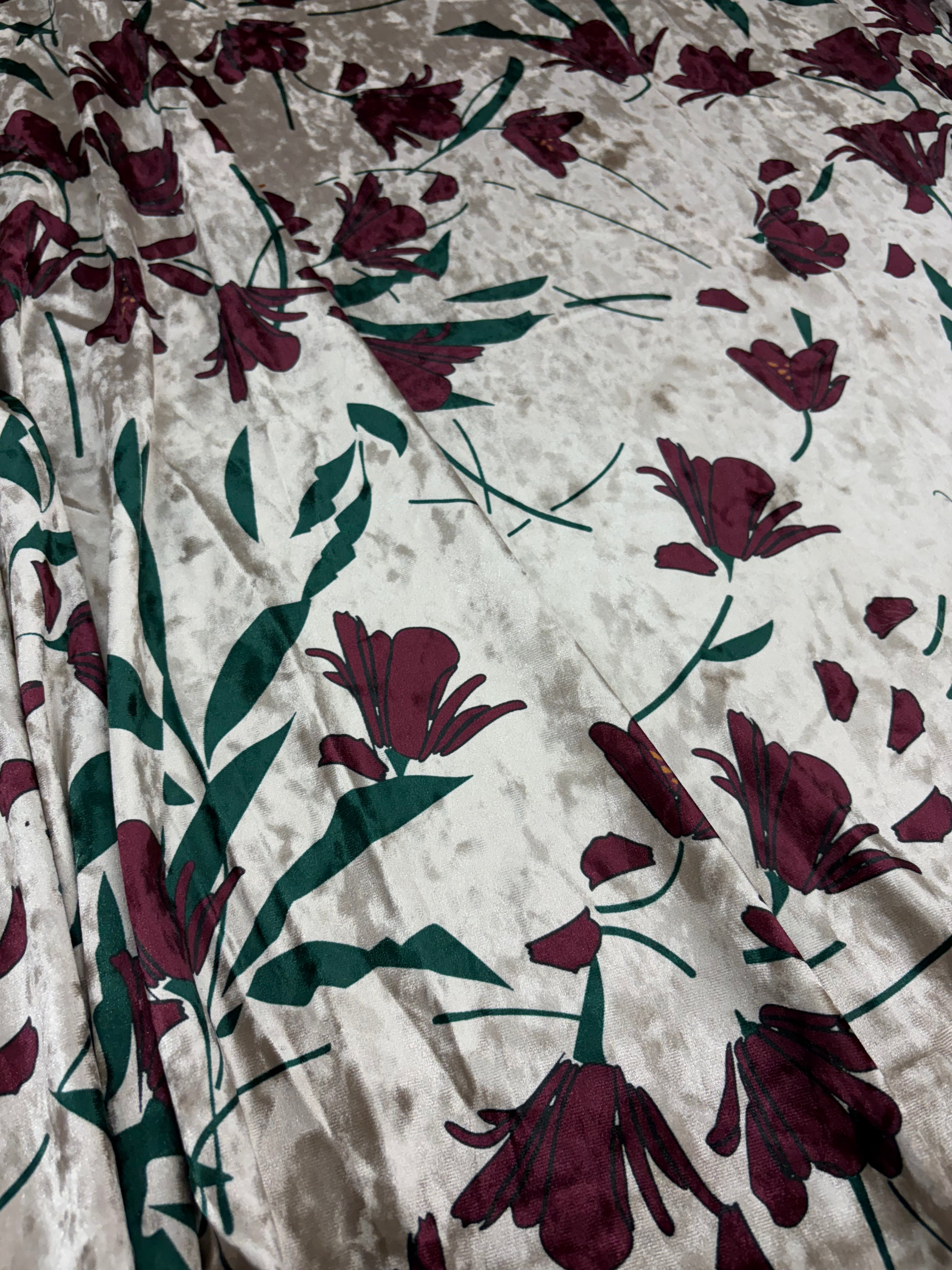 Scampolo Ciniglia Floreale 2,90x1,50