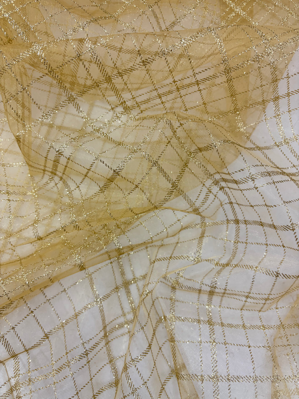 Organza Dorato Natalizio Glitter Variante 2 Oro