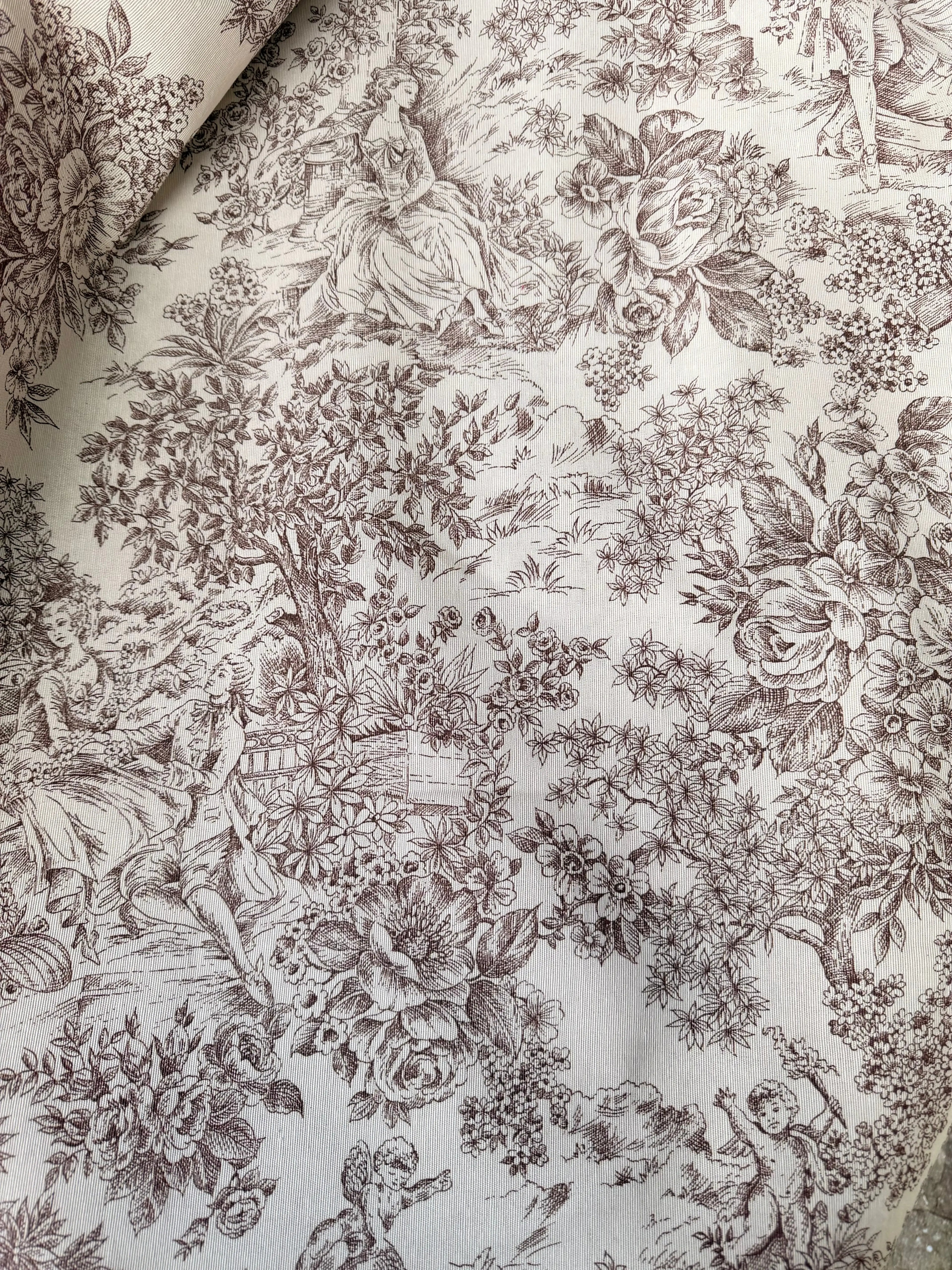 Tessuto Cotone Arredo Tela de Jouy
