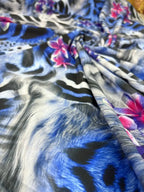 Lycra Animalier Leopardato Floreale