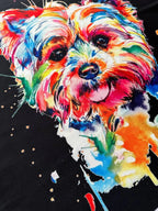 PANNELLO CAGNOLINO ABSTRACT BLACK