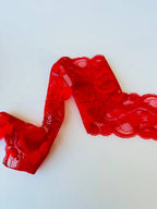 Passamaneria Merletto Rosso 10 CM