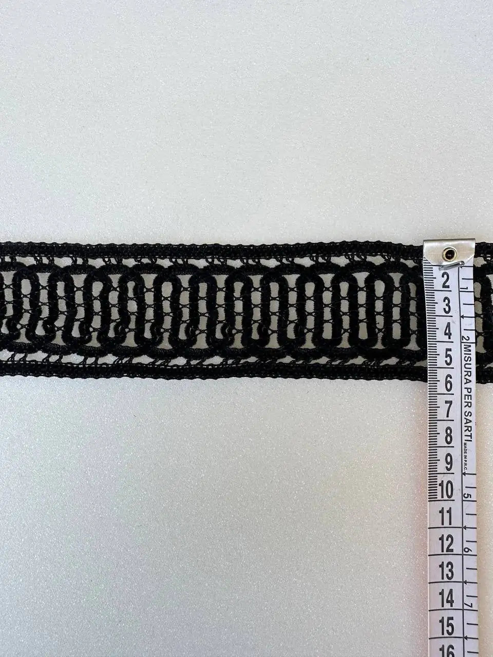 Passamaneria Tramezzo Merletto Nero 6 CM