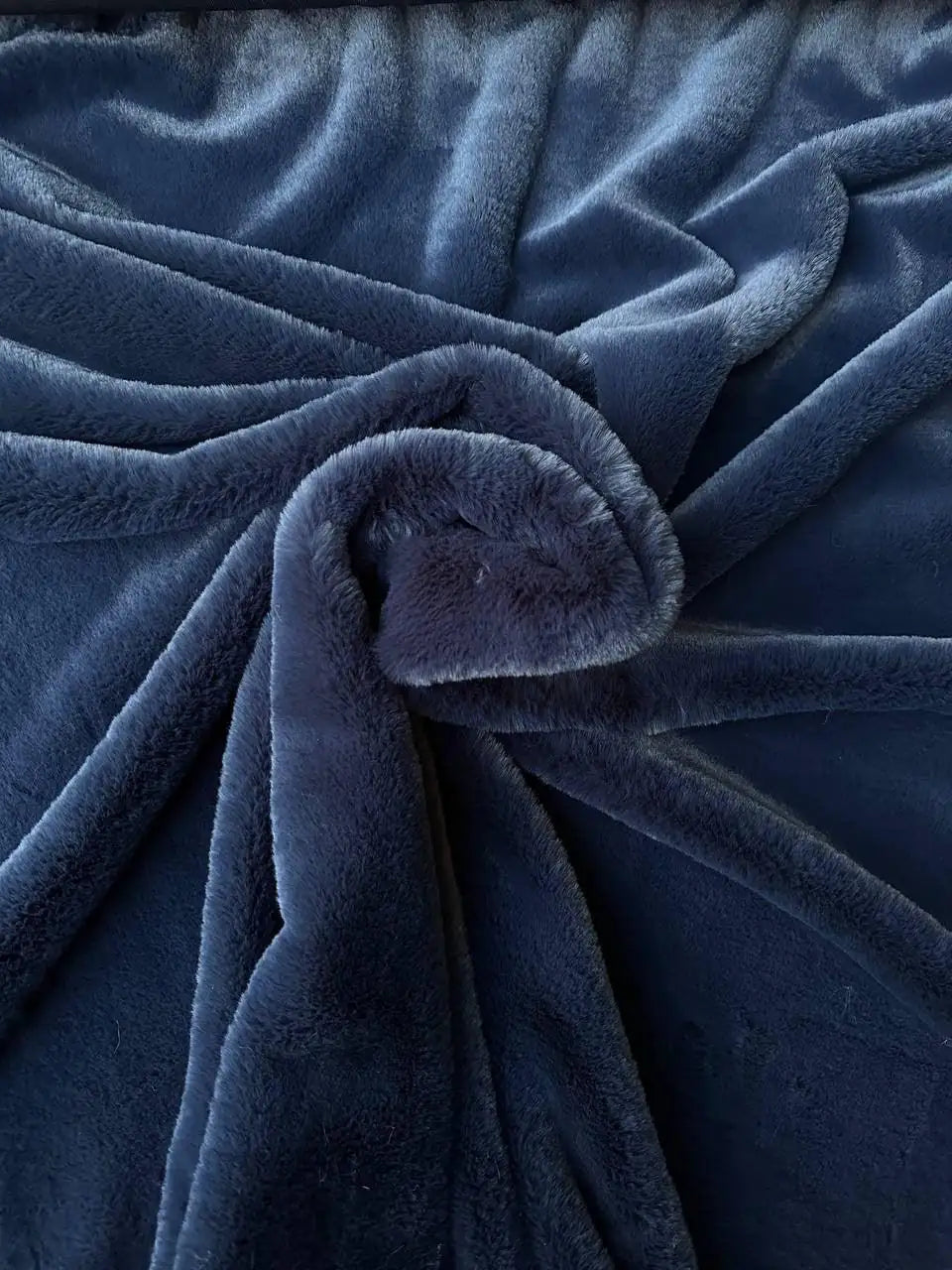Pelliccia Ecologica Pelo Corto Raso (SOTTOPREZZO) BLU SCURO