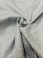 Piquet Cotone Stelle Sparse Rosa Celeste Grigio