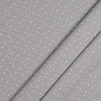 Piquet Cotone Stelle Sparse Rosa Celeste Grigio