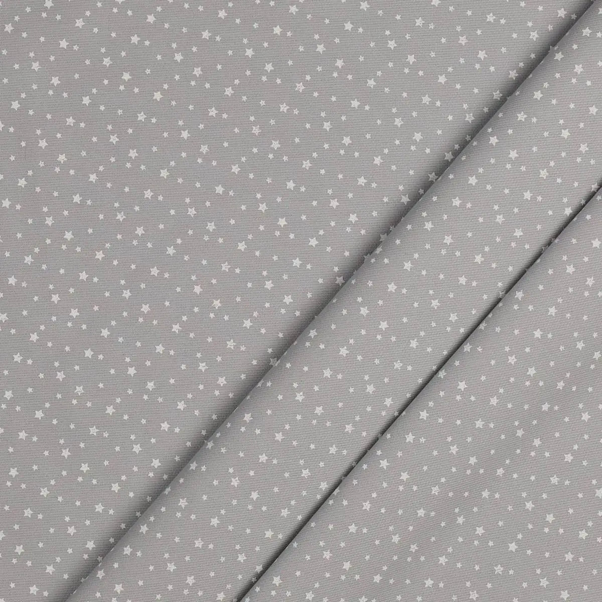 Piquet Cotone Stelle Sparse Rosa Celeste Grigio