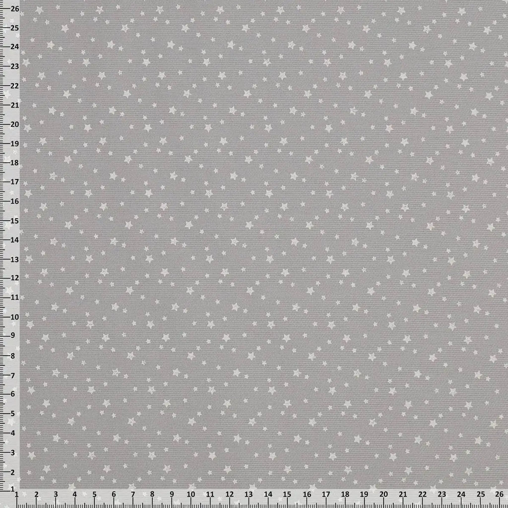 Piquet Cotone Stelle Sparse Rosa Celeste Grigio