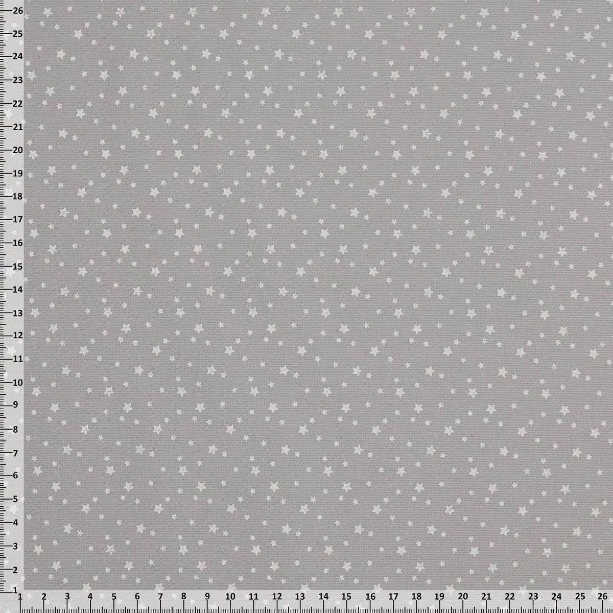 Piquet Cotone Stelle Sparse Rosa Celeste Grigio