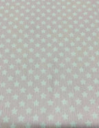 Piquet Cotone Stelle Stelline Rosa Celeste