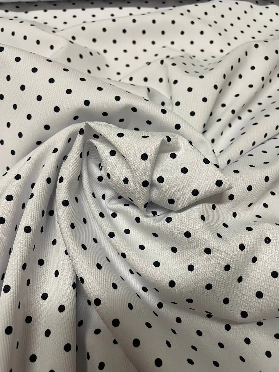 Piquet Pois Bianco Blu Scuro