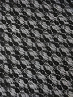 Pizzo Macrame Fiore Nero Bielastico