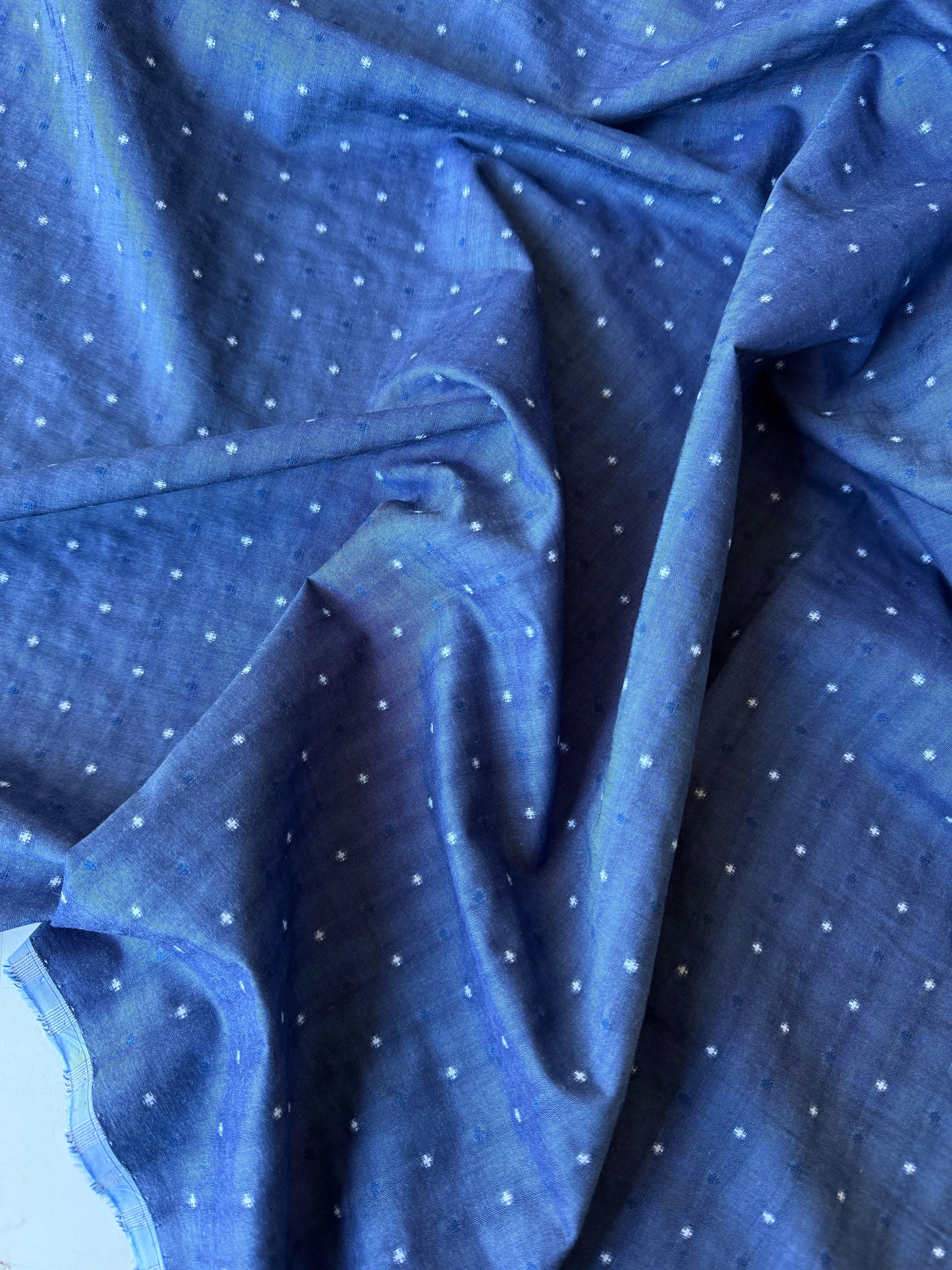 Popeline Jeans chambray Ricami Small Variante 2