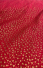 Puro Cotone Stelline Glitterate Rosso