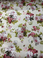 Rasatello Cotone Floreale Boquet Fiori SOTTOPREZZO