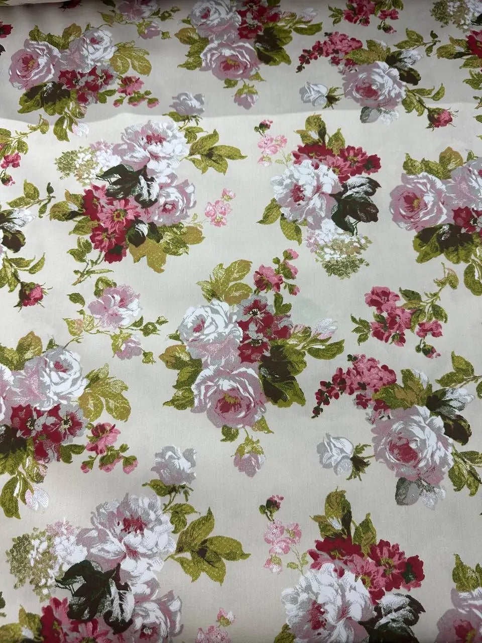 Rasatello Cotone Floreale Boquet Fiori SOTTOPREZZO