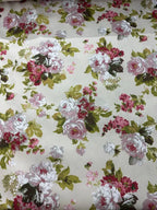 Rasatello Cotone Floreale Boquet Fiori SOTTOPREZZO