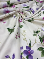 Rasatello Cotone Floreale Sanderson Lilla Boquet SOTTOPREZZO