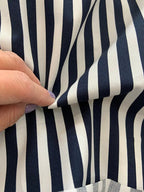 Rasatello Cotone Rigato Riga Blu