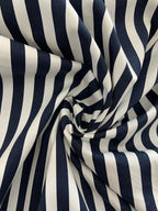 Rasatello Cotone Rigato Riga Blu