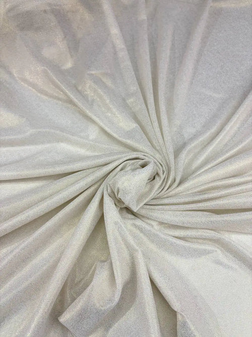 Rete (tullè) Bielastico Bianco Glitter ORO