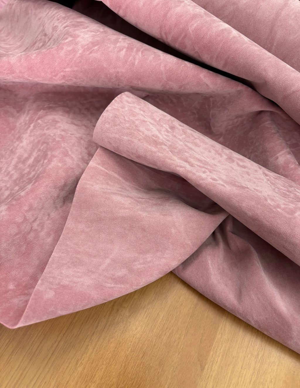 Rosa Cipria Velluto Double Face Doppiafaccia - WorldTessuti