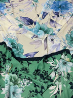 Scampolo CHIFFON FLOREALE BALZA VERDE ACQUA 200x150