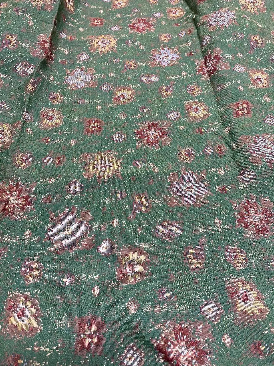 Scampolo Gobelin Astratto Verde Fiore 300x280 Vintage