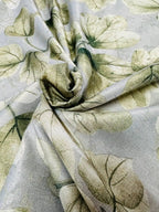 Scampolo Panama Digitale Foglie Fantasia Glitter