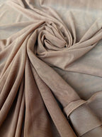Scampolo Rete (tullè) Bielastico Marroncino Carne Scuro 0,90x1,40