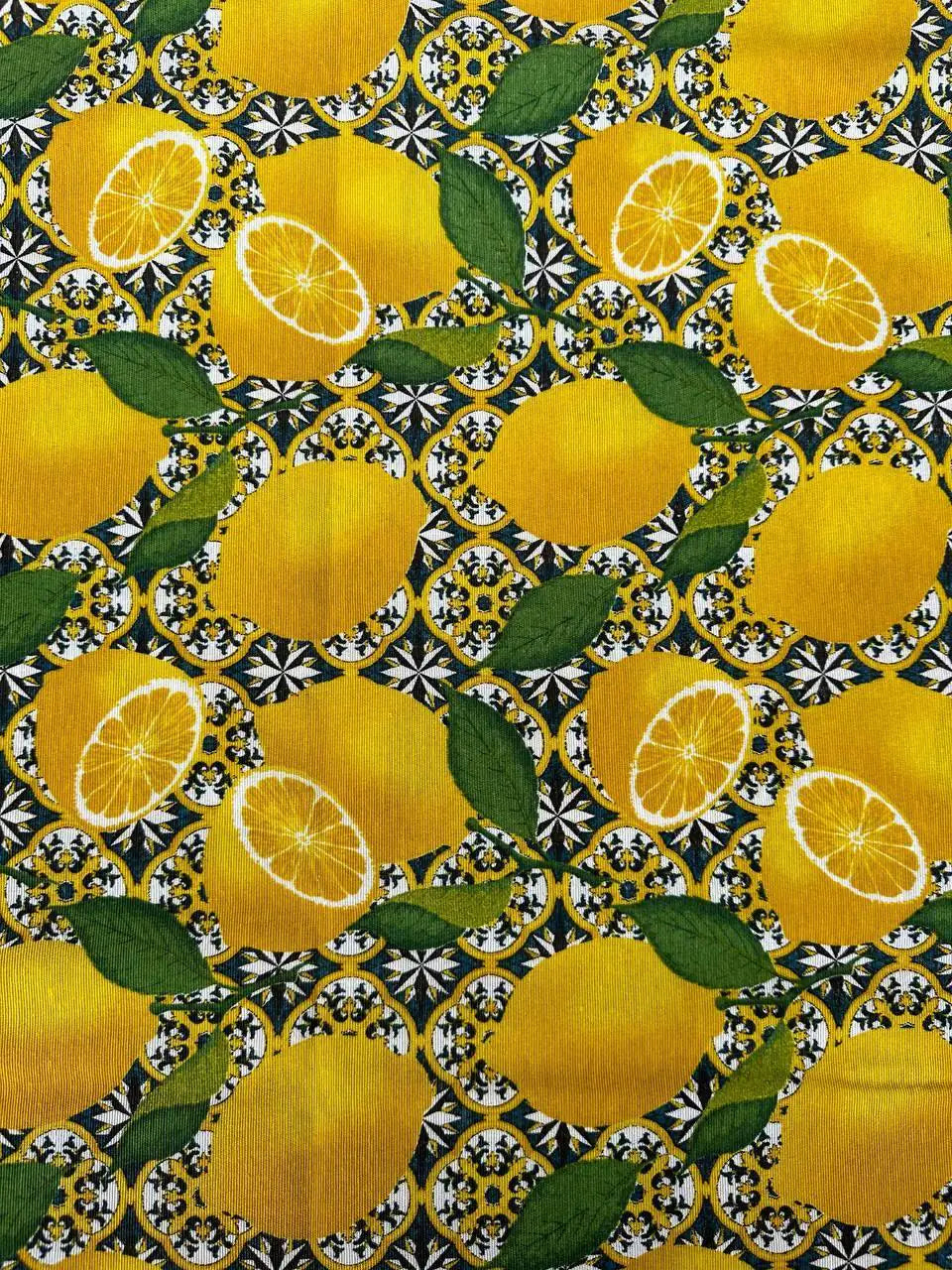Scampolo Tessuto Limoni maiolica 270x280