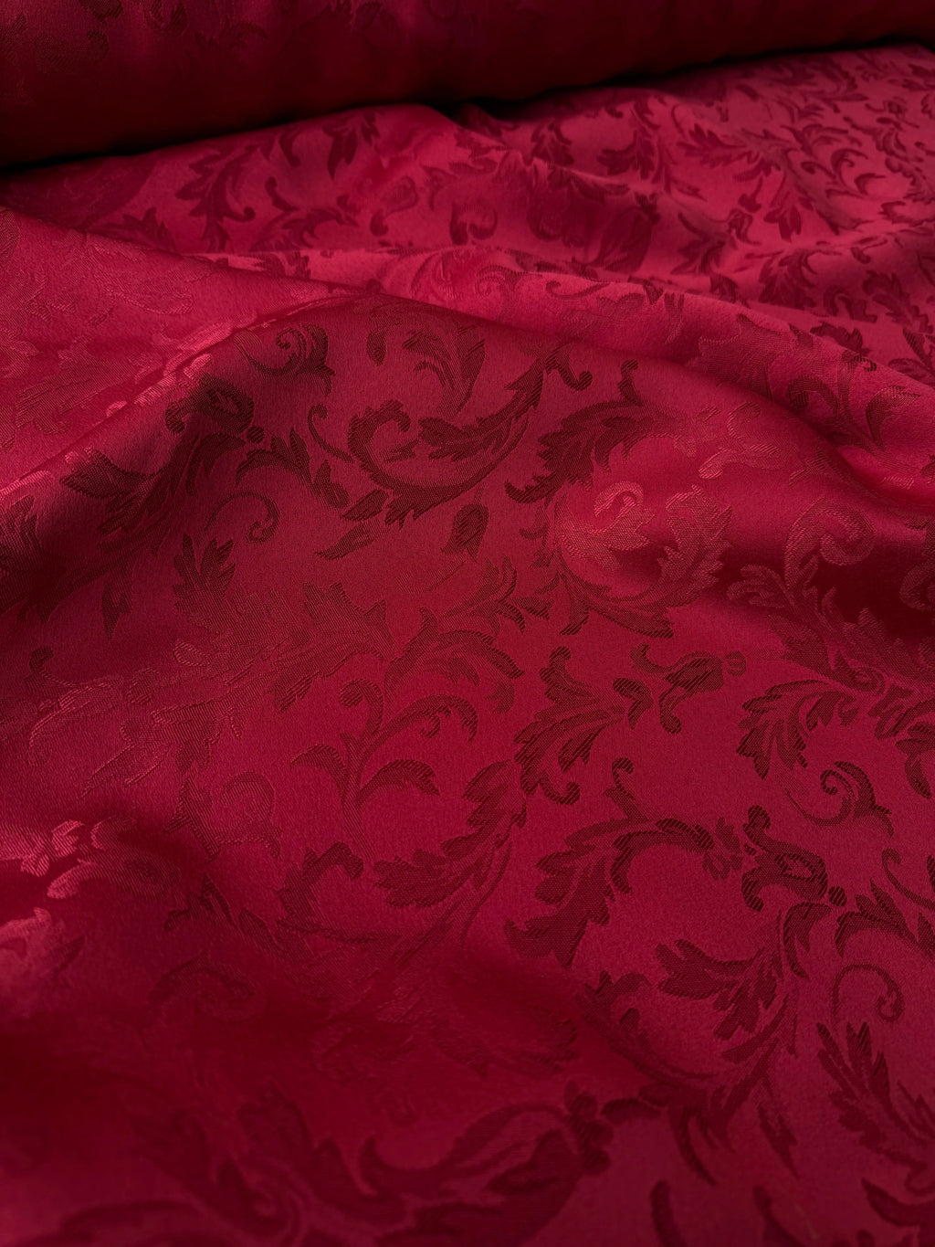 Tappezzeria Damascato Jacquard Classic Bordeaux 280