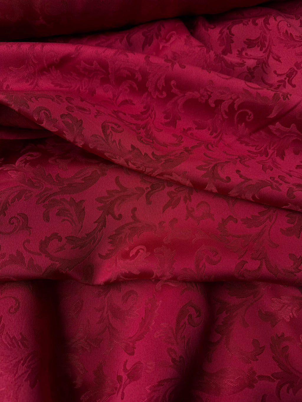 Tappezzeria Damascato Jacquard Classic Bordeaux 280