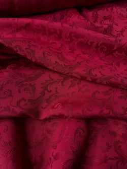 Tappezzeria Damascato Jacquard Classic Bordeaux 280