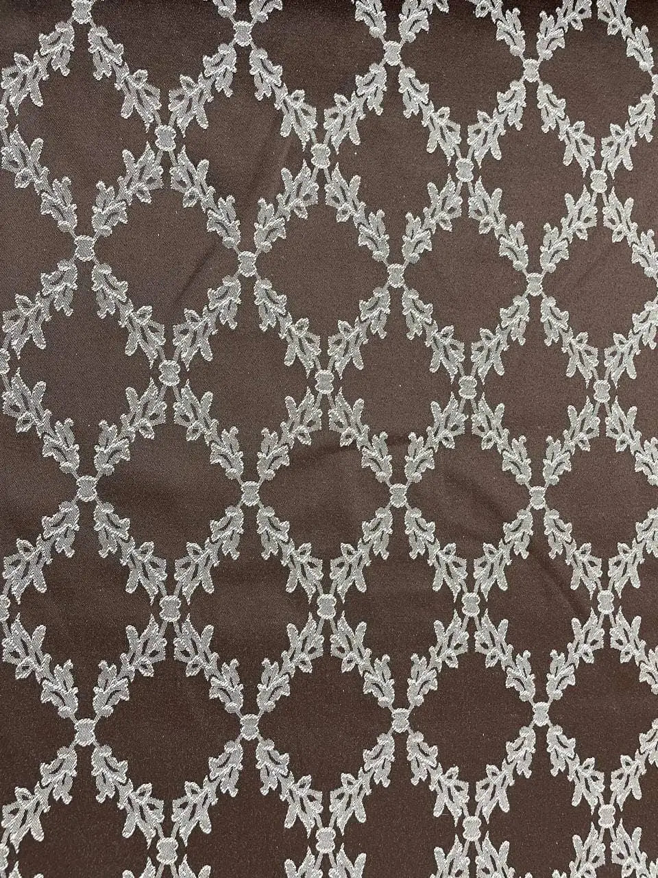 Tappezzeria Damascato Jacquard Marrone