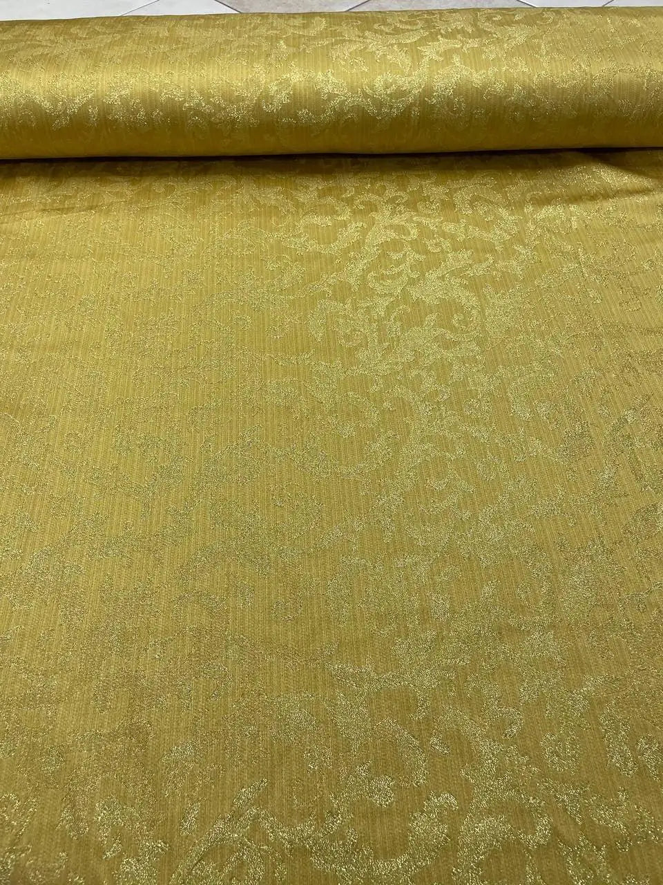 Tappezzeria Jacquard Damascato Polvere Di Stelle LUREX A Metraggio / ORO