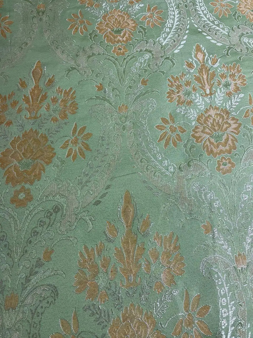 Tappezzeria Stile Ducale Blu Verde