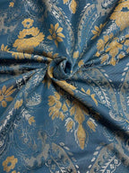 Tappezzeria Stile Ducale Blu Verde