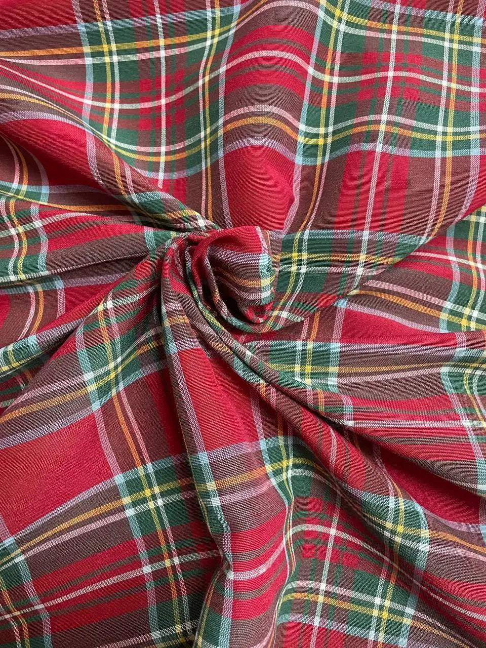 Tartan Cotone Tinto In Filo Quadro Grande 140 offerta