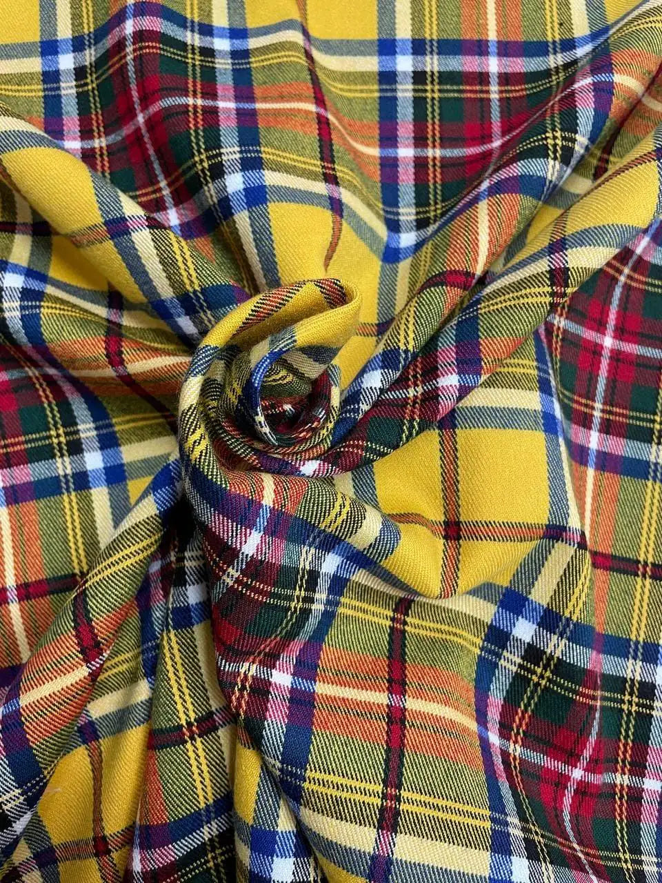 Tartan Scozzese Lanetta Quadro Giallo