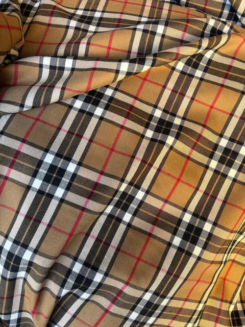 Tartan Scozzese Quadro Beige Stile Inglese